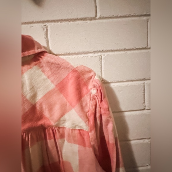 JOE FRESH x Jillian Harris - NWOT Pink Buffalo Plaid Flannel Shirt - SMALL - Picture 6 of 6